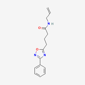 molecular formula C15H17N3O2 B4519246 N-allyl-4-(3-phenyl-1,2,4-oxadiazol-5-yl)butanamide 