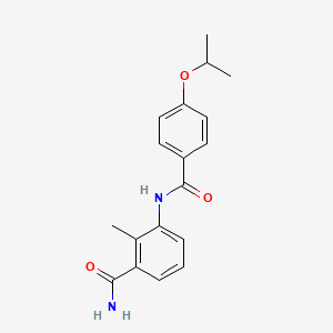 molecular formula C18H20N2O3 B4519262 3-[(4-isopropoxybenzoyl)amino]-2-methylbenzamide 