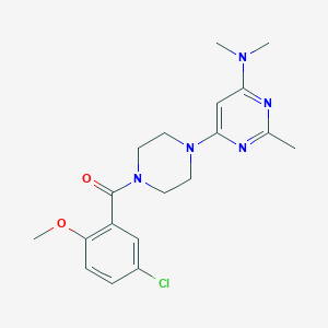 6-[4-(5-chloro-2-methoxybenzoyl)piperazin-1-yl]-N,N,2-trimethylpyrimidin-4-amine