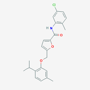 molecular formula C23H24ClNO3 B451928 N-(5-chloro-2-methylphenyl)-5-[(2-isopropyl-5-methylphenoxy)methyl]-2-furamide 