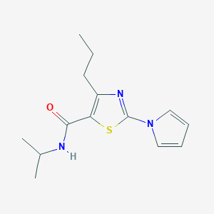 N-(propan-2-yl)-4-propyl-2-(1H-pyrrol-1-yl)-1,3-thiazole-5-carboxamide