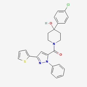 [4-(4-chlorophenyl)-4-hydroxypiperidino][1-phenyl-3-(2-thienyl)-1H-pyrazol-5-yl]methanone