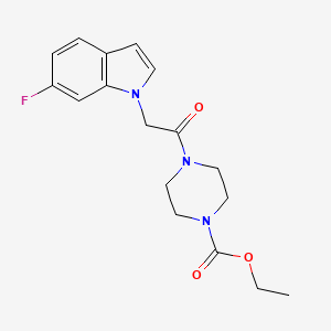 ethyl 4-[(6-fluoro-1H-indol-1-yl)acetyl]piperazine-1-carboxylate