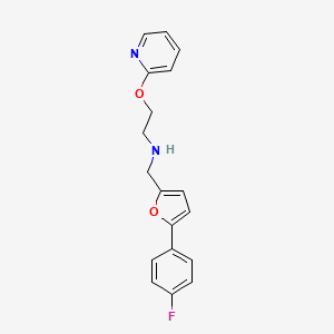 {[5-(4-fluorophenyl)furan-2-yl]methyl}[2-(pyridin-2-yloxy)ethyl]amine