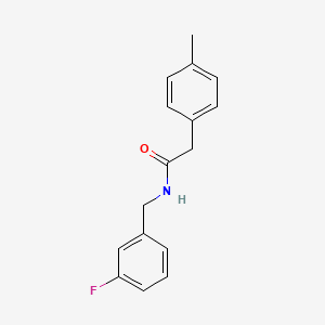 molecular formula C16H16FNO B4519338 N-(3-fluorobenzyl)-2-(4-methylphenyl)acetamide 