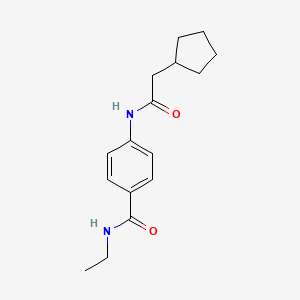 molecular formula C16H22N2O2 B4519359 4-[(cyclopentylacetyl)amino]-N-ethylbenzamide 