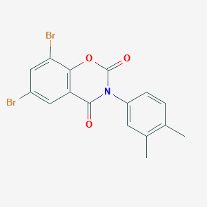 molecular formula C16H11Br2NO3 B451936 6,8-dibromo-3-(3,4-dimethylphenyl)-2H-1,3-benzoxazine-2,4(3H)-dione CAS No. 488726-65-4