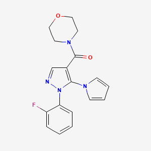 4-[1-(2-fluorophenyl)-5-(1H-pyrrol-1-yl)-1H-pyrazole-4-carbonyl]morpholine