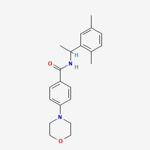 molecular formula C21H26N2O2 B4519379 N-[1-(2,5-dimethylphenyl)ethyl]-4-(4-morpholinyl)benzamide 