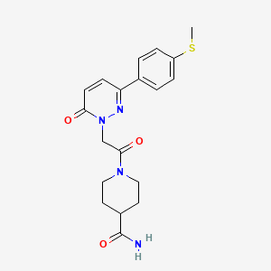 1-({3-[4-(methylsulfanyl)phenyl]-6-oxopyridazin-1(6H)-yl}acetyl)piperidine-4-carboxamide