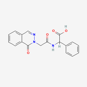 {[(1-oxo-2(1H)-phthalazinyl)acetyl]amino}(phenyl)acetic acid