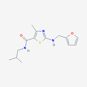 2-[(furan-2-ylmethyl)amino]-4-methyl-N-(2-methylpropyl)-1,3-thiazole-5-carboxamide