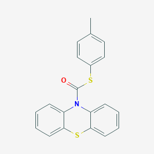 molecular formula C20H15NOS2 B451940 S-(4-methylphenyl) 10H-phenothiazine-10-carbothioate CAS No. 371129-31-6