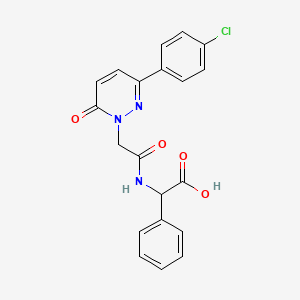 ({[3-(4-chlorophenyl)-6-oxo-1(6H)-pyridazinyl]acetyl}amino)(phenyl)acetic acid