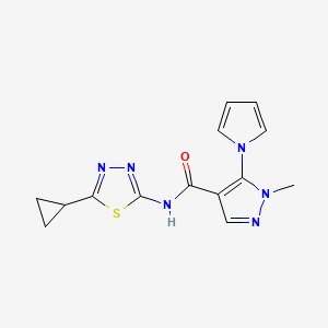 N-(5-cyclopropyl-1,3,4-thiadiazol-2-yl)-1-methyl-5-(1H-pyrrol-1-yl)-1H-pyrazole-4-carboxamide