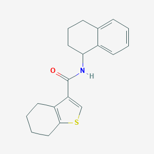 molecular formula C19H21NOS B451943 N-(1,2,3,4-tetrahydronaphthalen-1-yl)-4,5,6,7-tetrahydro-1-benzothiophene-3-carboxamide 