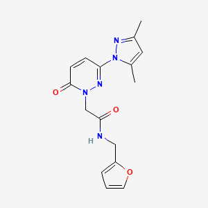 2-(3-(3,5-dimethyl-1H-pyrazol-1-yl)-6-oxopyridazin-1(6H)-yl)-N-(furan-2-ylmethyl)acetamide