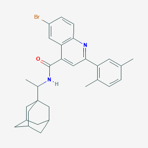 molecular formula C30H33BrN2O B451947 N-[1-(1-adamantyl)ethyl]-6-bromo-2-(2,5-dimethylphenyl)-4-quinolinecarboxamide 