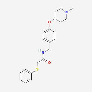 N-{4-[(1-methyl-4-piperidinyl)oxy]benzyl}-2-(phenylthio)acetamide