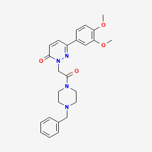 molecular formula C25H28N4O4 B4519481 2-(2-(4-benzylpiperazin-1-yl)-2-oxoethyl)-6-(3,4-dimethoxyphenyl)pyridazin-3(2H)-one 