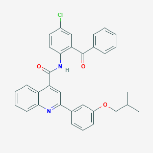 N-(2-benzoyl-4-chlorophenyl)-2-(3-isobutoxyphenyl)-4-quinolinecarboxamide