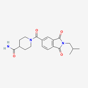 molecular formula C19H23N3O4 B4519495 1-{[2-(2-methylpropyl)-1,3-dioxo-2,3-dihydro-1H-isoindol-5-yl]carbonyl}piperidine-4-carboxamide 