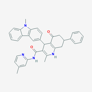 2-methyl-4-(9-methyl-9H-carbazol-3-yl)-N-(4-methyl-2-pyridinyl)-5-oxo-7-phenyl-1,4,5,6,7,8-hexahydro-3-quinolinecarboxamide