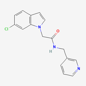 2-(6-chloro-1H-indol-1-yl)-N-(3-pyridinylmethyl)acetamide