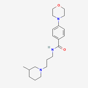 molecular formula C20H31N3O2 B4519523 N-[3-(3-methyl-1-piperidinyl)propyl]-4-(4-morpholinyl)benzamide 