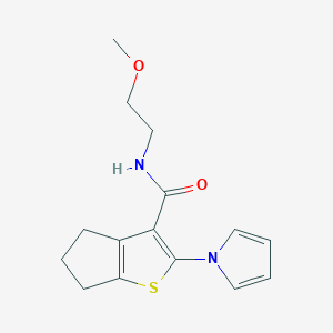 N-(2-methoxyethyl)-2-(1H-pyrrol-1-yl)-5,6-dihydro-4H-cyclopenta[b]thiophene-3-carboxamide