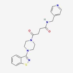 4-[4-(1,2-benzisothiazol-3-yl)piperazino]-4-oxo-N~1~-(4-pyridylmethyl)butanamide