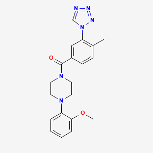 molecular formula C20H22N6O2 B4519550 1-(2-methoxyphenyl)-4-[4-methyl-3-(1H-tetrazol-1-yl)benzoyl]piperazine 