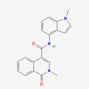 2-methyl-N-(1-methyl-1H-indol-4-yl)-1-oxo-1,2-dihydroisoquinoline-4-carboxamide