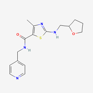 molecular formula C16H20N4O2S B4519559 4-methyl-N-(pyridin-4-ylmethyl)-2-[(tetrahydrofuran-2-ylmethyl)amino]-1,3-thiazole-5-carboxamide 