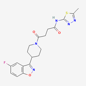 4-[4-(5-fluoro-1,2-benzoxazol-3-yl)piperidin-1-yl]-N-[(2Z)-5-methyl-1,3,4-thiadiazol-2(3H)-ylidene]-4-oxobutanamide