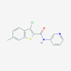 molecular formula C15H11ClN2OS B451957 3-氯-6-甲基-N-(3-吡啶基)-1-苯并噻吩-2-甲酰胺 