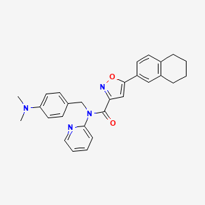 N-{[4-(DIMETHYLAMINO)PHENYL]METHYL}-N-(PYRIDIN-2-YL)-5-(5,6,7,8-TETRAHYDRONAPHTHALEN-2-YL)-1,2-OXAZOLE-3-CARBOXAMIDE