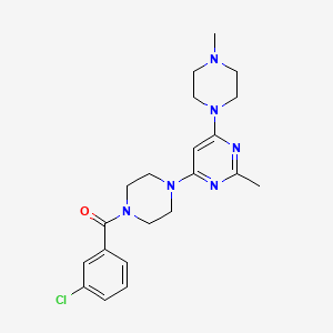 4-[4-(3-Chlorobenzoyl)piperazin-1-yl]-2-methyl-6-(4-methylpiperazin-1-yl)pyrimidine