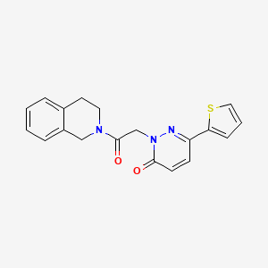 2-(2-(3,4-dihydroisoquinolin-2(1H)-yl)-2-oxoethyl)-6-(thiophen-2-yl)pyridazin-3(2H)-one