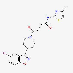 4-[4-(5-fluoro-1,2-benzoxazol-3-yl)piperidin-1-yl]-N-[(2Z)-4-methyl-1,3-thiazol-2(3H)-ylidene]-4-oxobutanamide