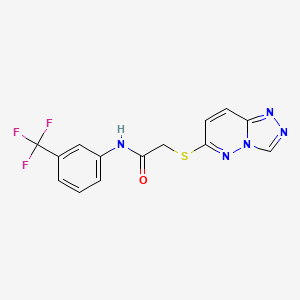 2-([1,2,4]triazolo[4,3-b]pyridazin-6-ylsulfanyl)-N-[3-(trifluoromethyl)phenyl]acetamide