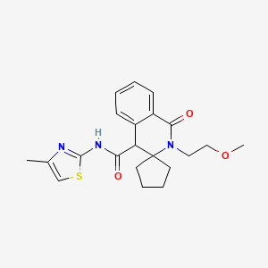 2'-(2-methoxyethyl)-N-(4-methyl-1,3-thiazol-2-yl)-1'-oxo-1',4'-dihydro-2'H-spiro[cyclopentane-1,3'-isoquinoline]-4'-carboxamide