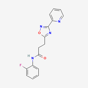 N-(2-fluorophenyl)-3-[3-(2-pyridinyl)-1,2,4-oxadiazol-5-yl]propanamide