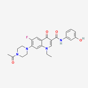 molecular formula C24H25FN4O4 B4519699 7-(4-acetylpiperazin-1-yl)-1-ethyl-6-fluoro-N-(3-hydroxyphenyl)-4-oxo-1,4-dihydroquinoline-3-carboxamide 