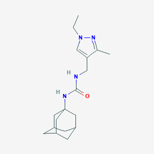 molecular formula C18H28N4O B451970 N-1-adamantyl-N'-[(1-ethyl-3-methyl-1H-pyrazol-4-yl)methyl]urea 
