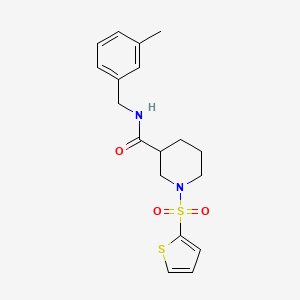 molecular formula C18H22N2O3S2 B4519708 N-(3-methylbenzyl)-1-(2-thienylsulfonyl)-3-piperidinecarboxamide 