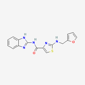 N-(1H-benzimidazol-2-yl)-2-[(furan-2-ylmethyl)amino]-1,3-thiazole-4-carboxamide