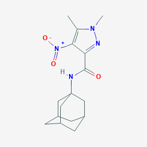 molecular formula C16H22N4O3 B451972 N-(1-adamantyl)-4-nitro-1,5-dimethyl-1H-pyrazole-3-carboxamide 