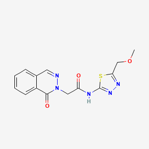 molecular formula C14H13N5O3S B4519732 N-(5-(methoxymethyl)-1,3,4-thiadiazol-2-yl)-2-(1-oxophthalazin-2(1H)-yl)acetamide 