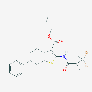 Propyl 2-{[(2,2-dibromo-1-methylcyclopropyl)carbonyl]amino}-6-phenyl-4,5,6,7-tetrahydro-1-benzothiophene-3-carboxylate